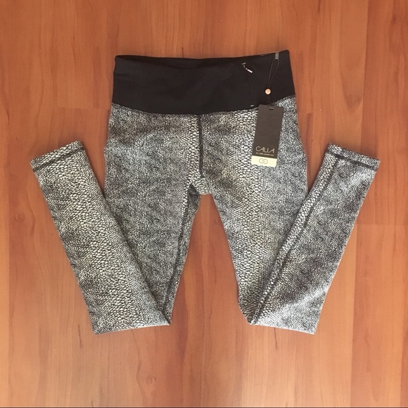 Calia Black White Workout Active Leggings Small S - Picture 3 of 8